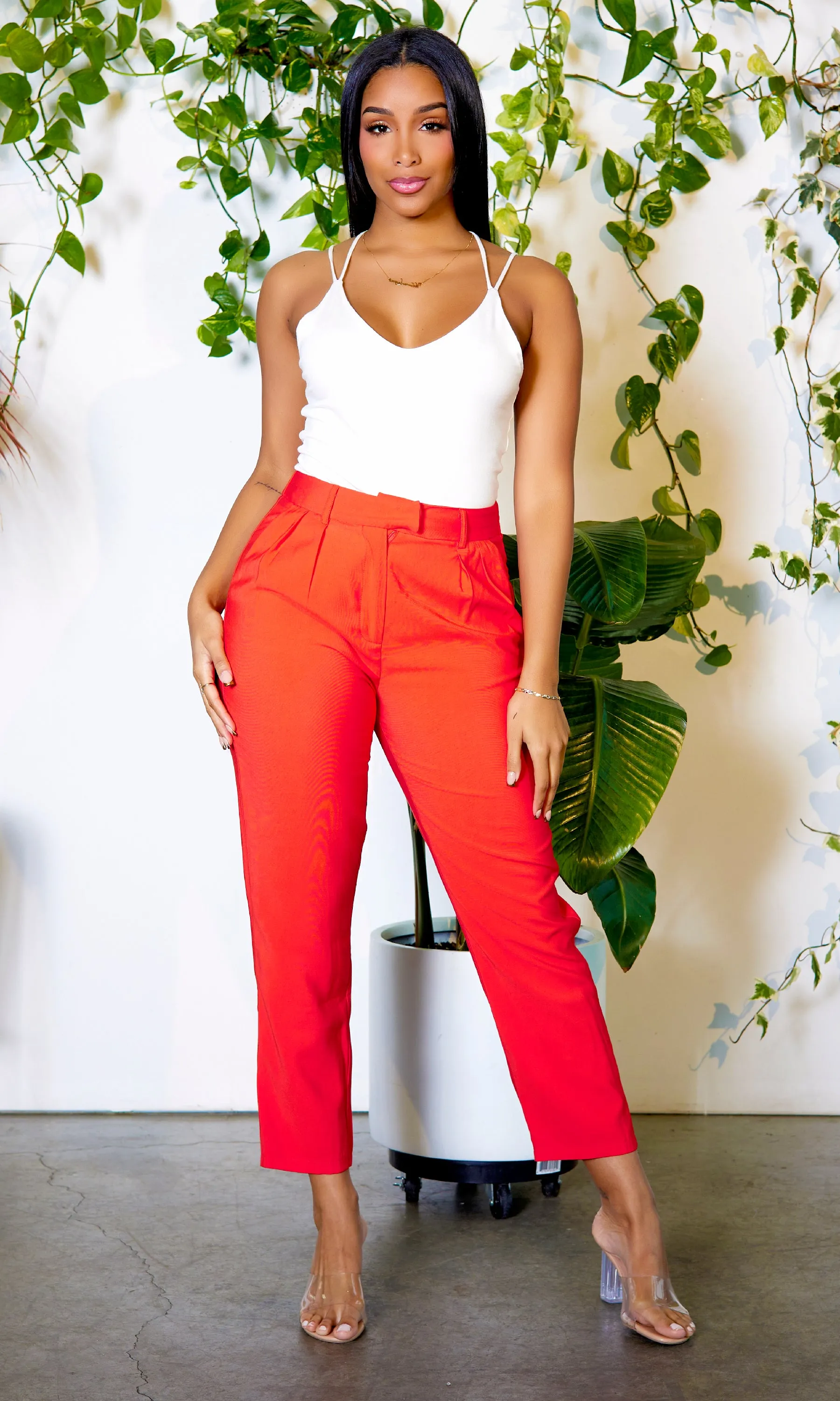 Tailored Red-Orange Pants FINAL SALE