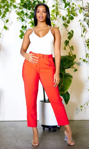 Tailored Red-Orange Pants FINAL SALE