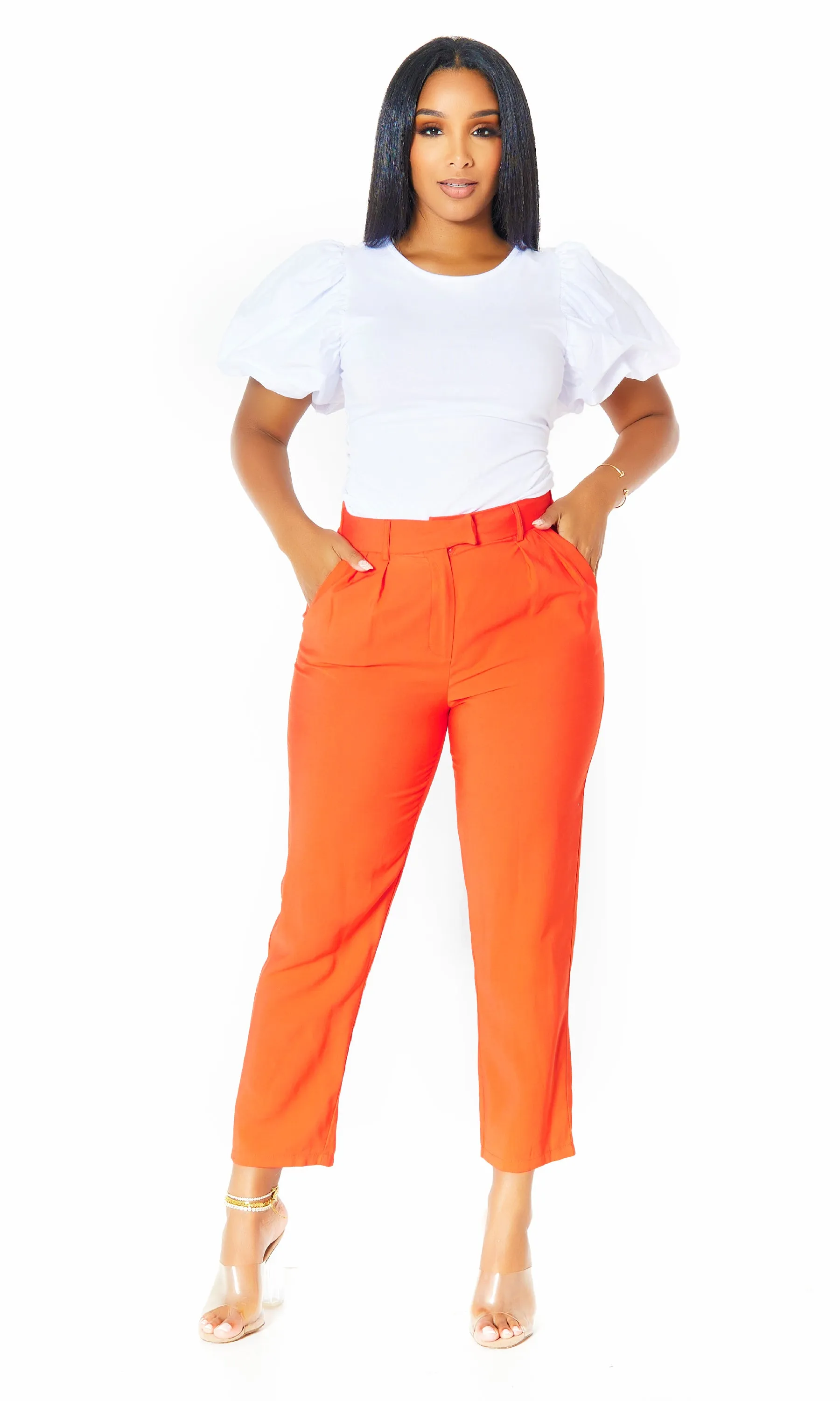 Tailored Red-Orange Pants FINAL SALE