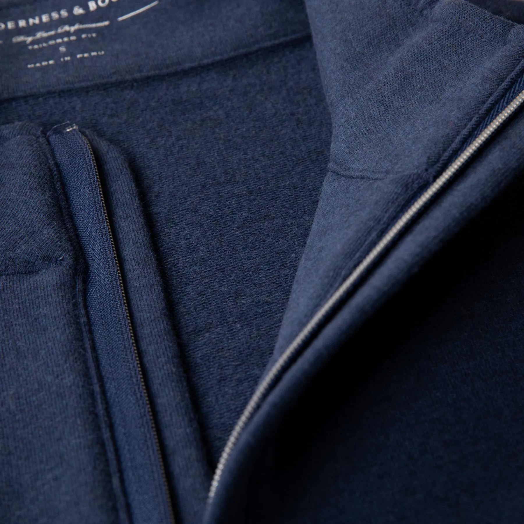 The Harper Quarter Zip Mid Layer Heathered Atlantic - SS24