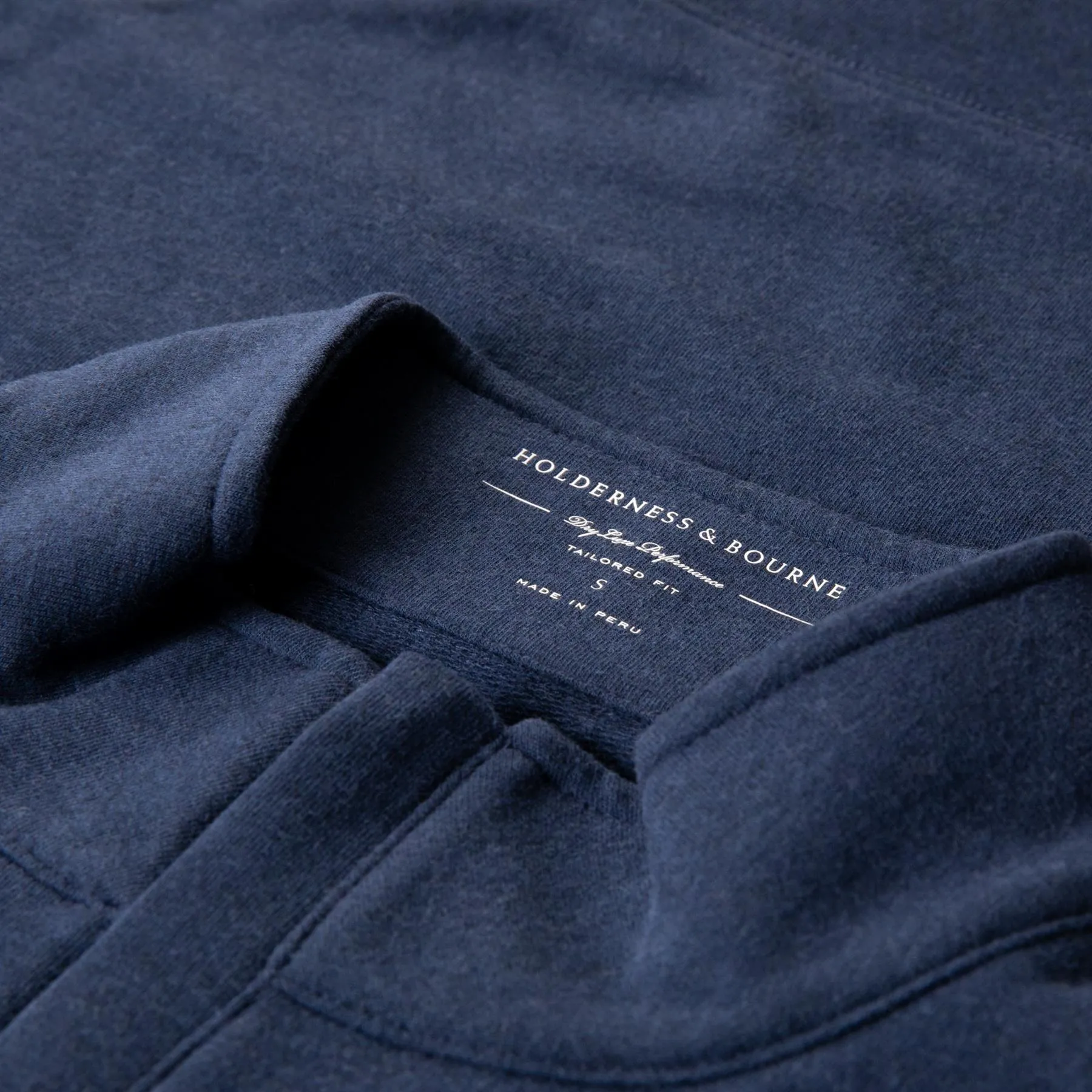 The Harper Quarter Zip Mid Layer Heathered Atlantic - SS24