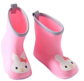 Trendy Waterproof Cartoon Pattern PVC Rain Boots For Kids