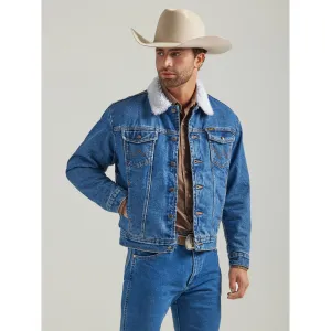 Wrangler Men's Retro Sherpa Lined Western Denim Jacket