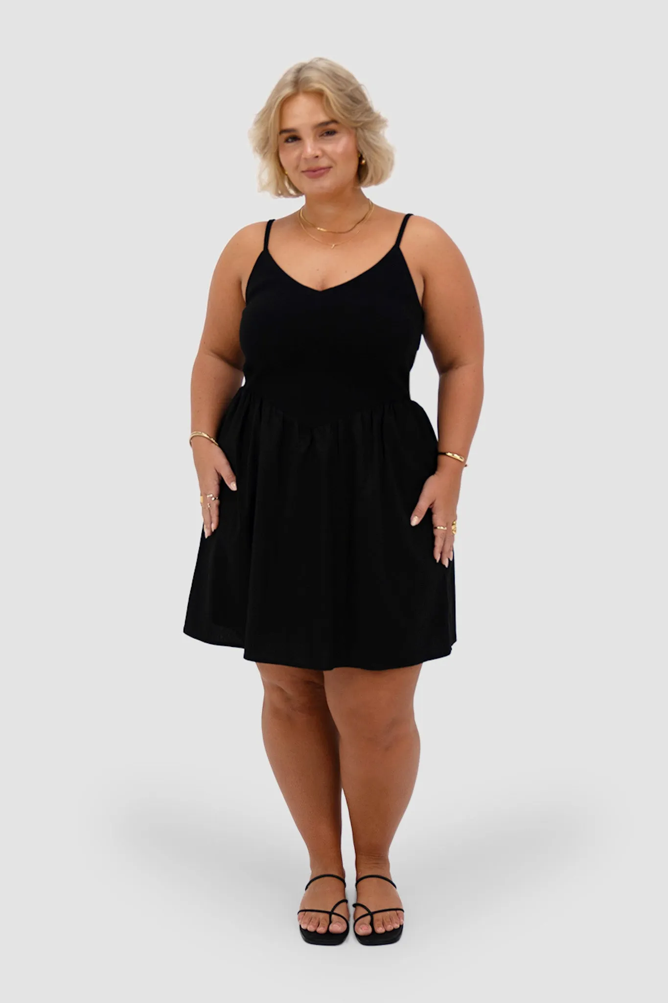 ZAREN MINI DRESS BLACK